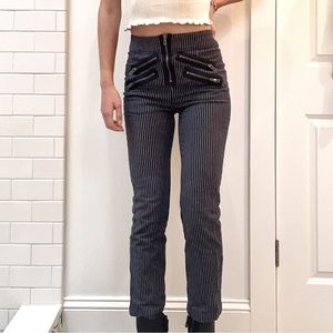 Striped Zip-Up Pants